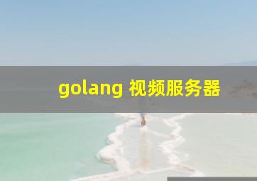 golang 视频服务器